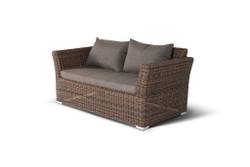 "Капучино Дабл" лаунж-зона из искусственного ротанга, цвет коричневый
