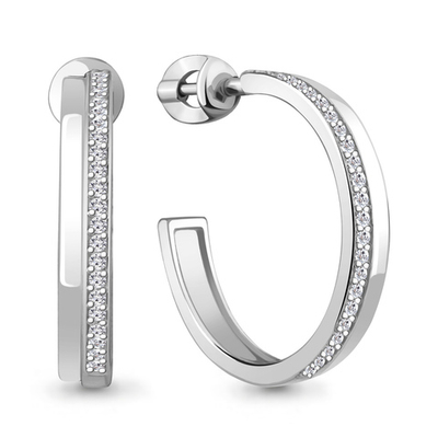 942879 Серьги из Золота с бриллиантами из коллекции "Дежавю"