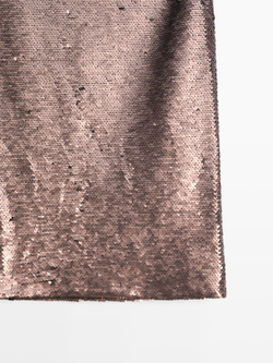 Massimo Dutti Короткая матовая юбка с пайетками, бургунди