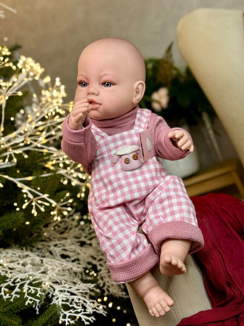 Кукла Berbesa виниловая 42см Recien Nacido с пледом (5125K)