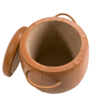 Пуф из кожи цвета Camel 5172