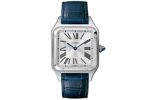 CARTIER SANTOS DE Quartz Movement Men"s Watches Watch 43.5mm Silver Dial Stainless Steel Case