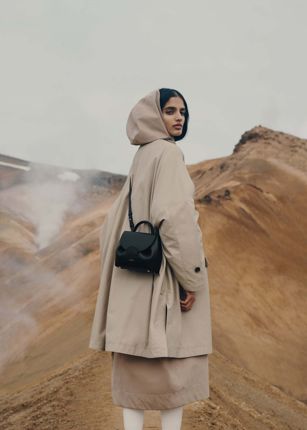 Сумка Polene Numéro Un Nano EDITION TEXTURED BLACK