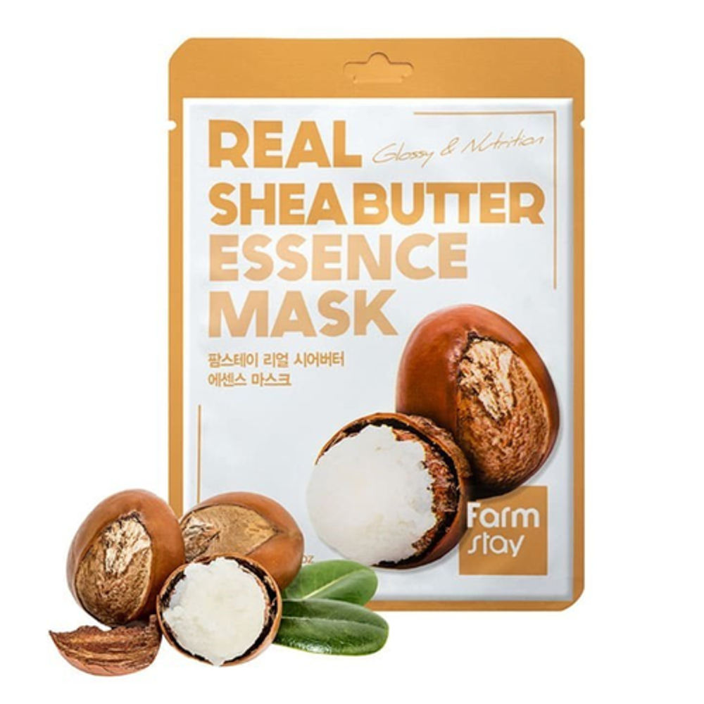 Маска тканевая для лица с маслом ши FarmStay  Real shea butter essence mask, 23мл