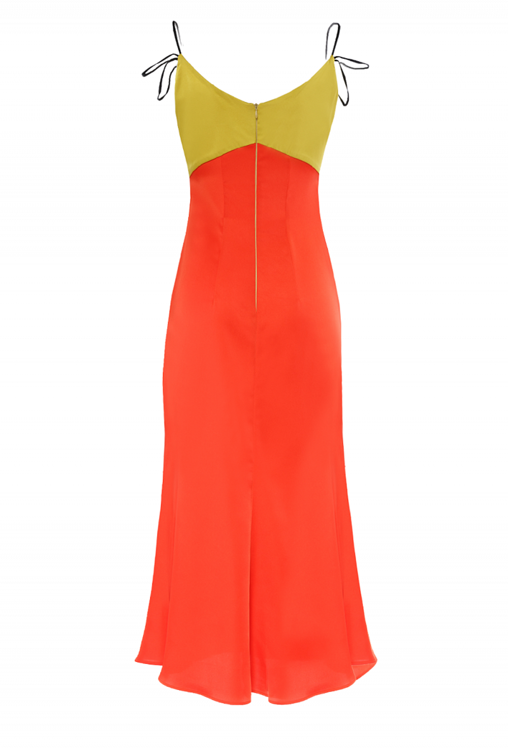Платье на лямках оранжевое 11-19SS