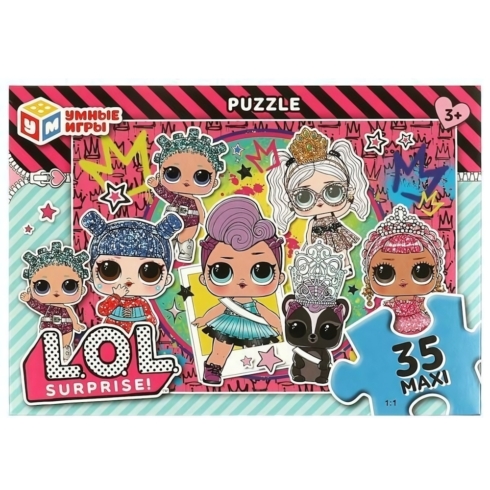 Макси-пазл 35эл. "ЛОЛ" коробка 4660254443679 (Умные игры)
