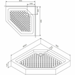 Акриловый поддон для душа AM.PM Gem 90х90 W90T-405-090WT Белый