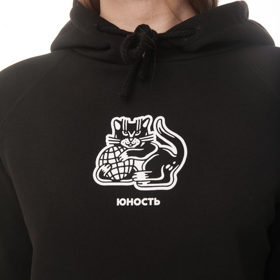 Худи ЮНОСТЬ™ жен. «Ворлдвайд» (Черный)