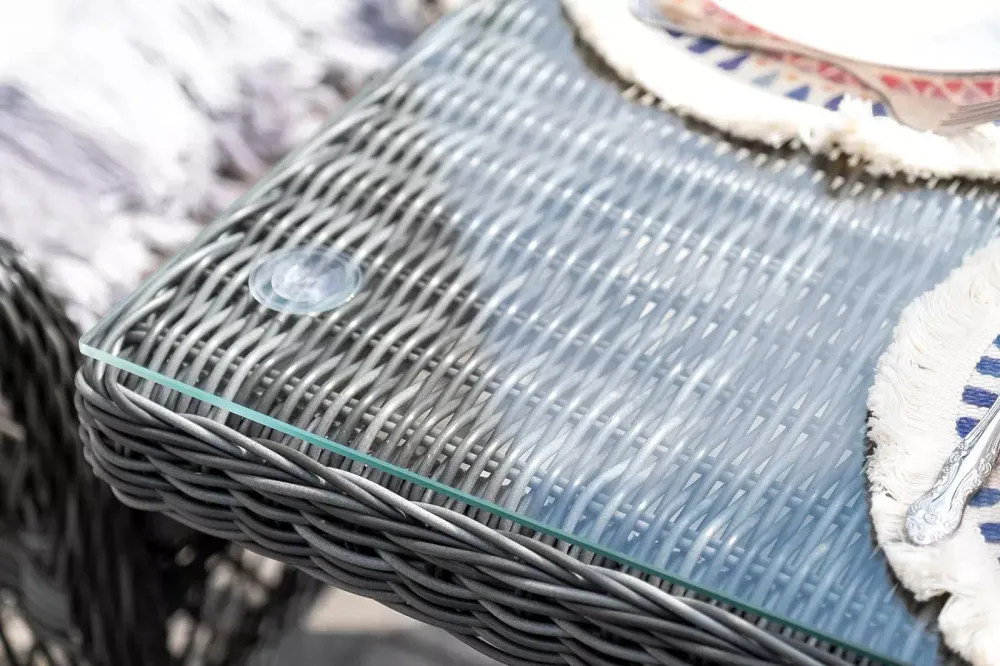 "Сицилия" обеденная группа плетеная, цвет графит