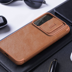 Кожаный чехол-книжка Nillkin Leather Qin Pro для Samsung Galaxy S22