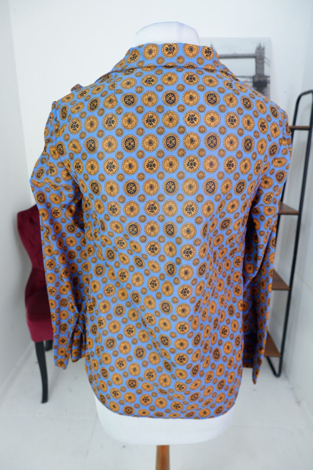 Блузка в винтажном стиле акцентная 44 размер