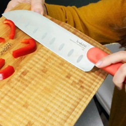 Нож кухонный Сантоку 18см Trebonn Chopping boards and Knives оранжевый