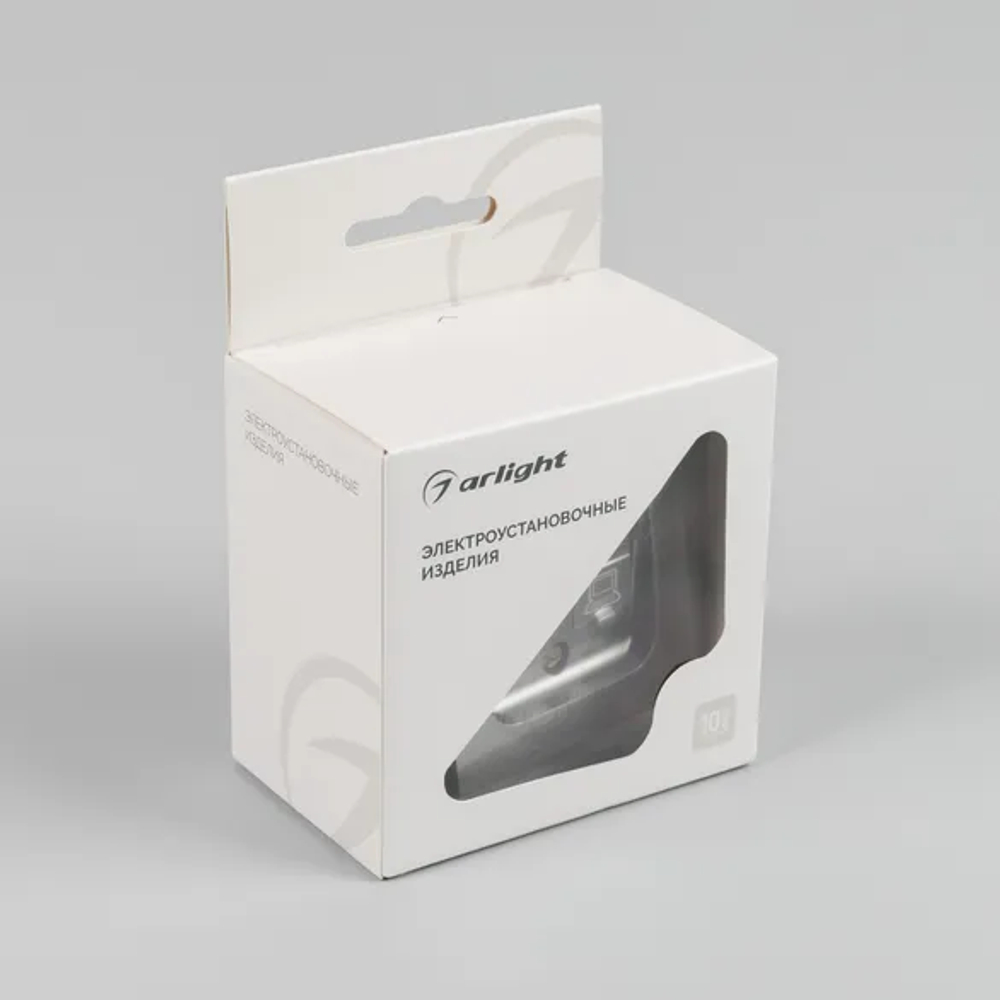 Механизм компьютерной розетки двойной SCT-MPC2-PL-GR-V (RJ-45, CAT6) (Arlight, -) 049851