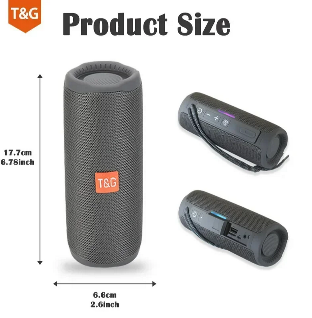 Беспроводная колонка TG-365 (USB/TF/FM/TWS) LED Flashing