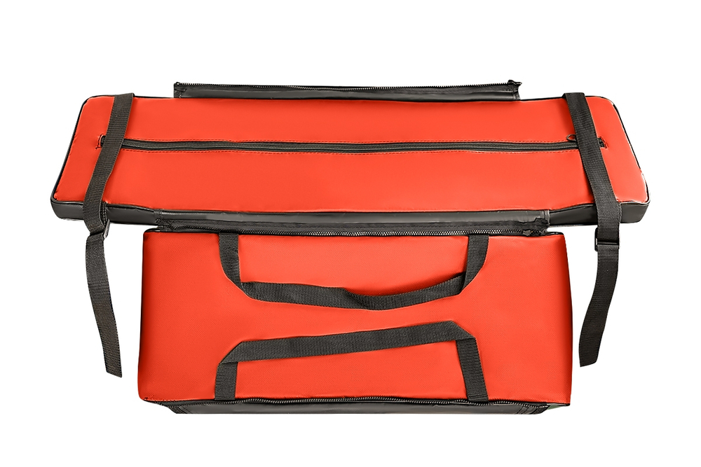 Накладки на банки комплект 91х25 БРОНЯ красный-черный