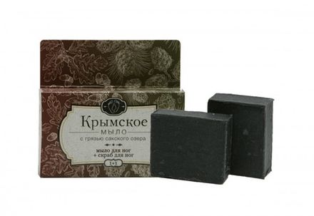 Мыло с грязью Сакского озера "1+1" мыло+скраб для ног