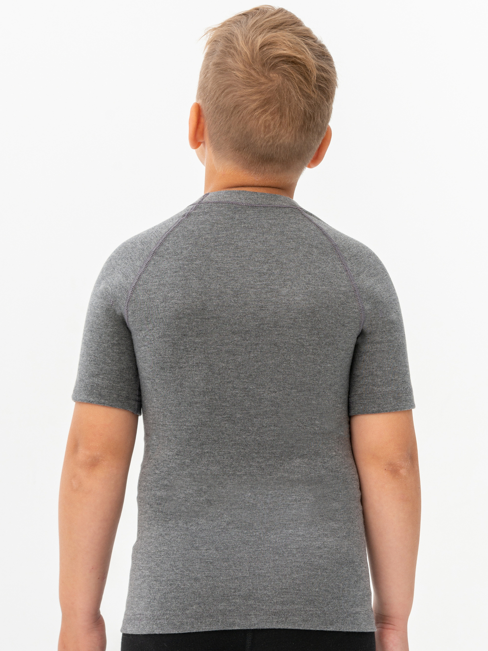 Футболка детская термо унисекс серый меланж