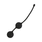 Черные силиконовые вагинальные шарики (Цвет: черный)