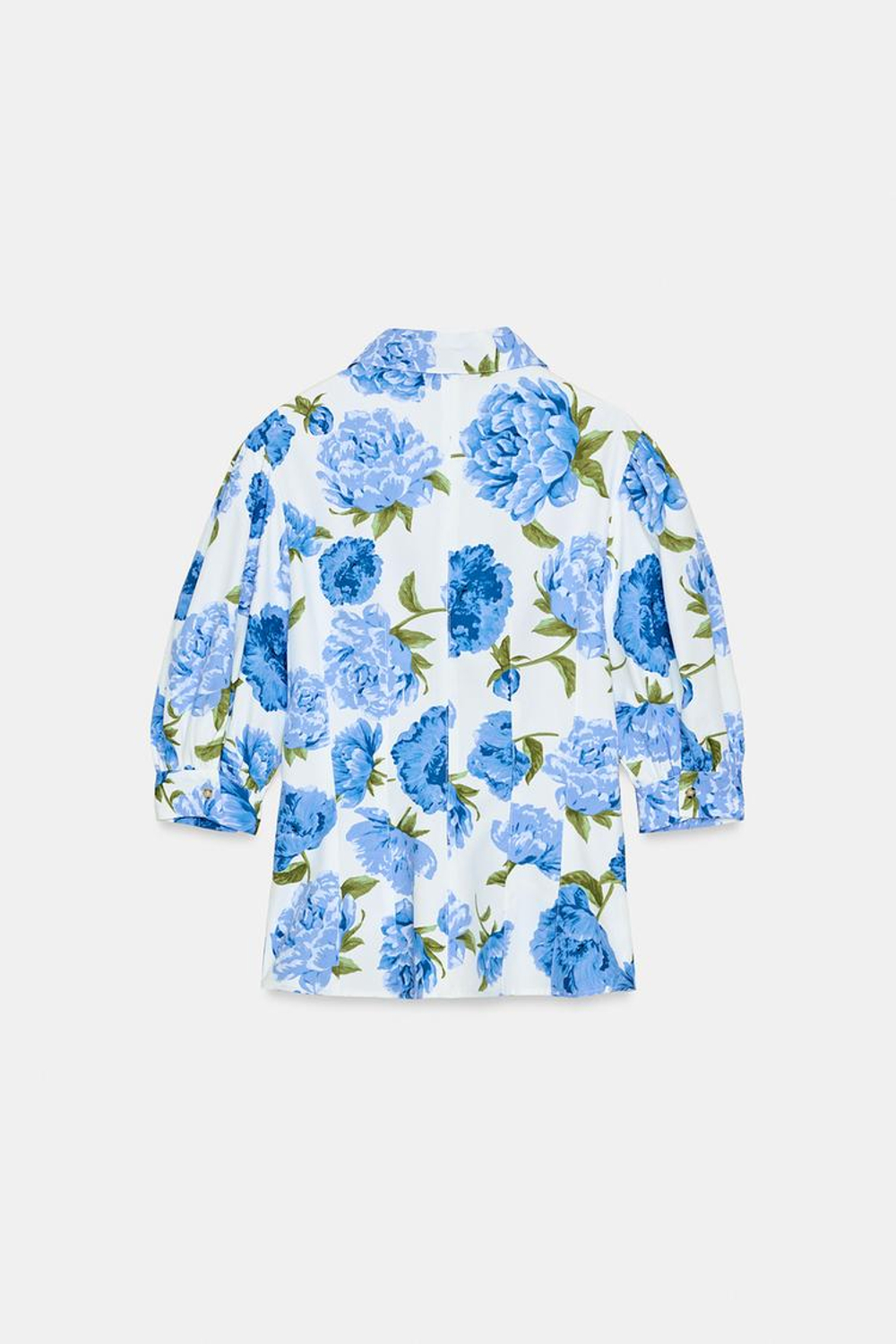 ZARA РУБАШКА ИЗ ПОПЛИНА С ЦВЕТОЧНЫМ ПРИНТОМ, РАЗНОЦВЕТНЫЙ