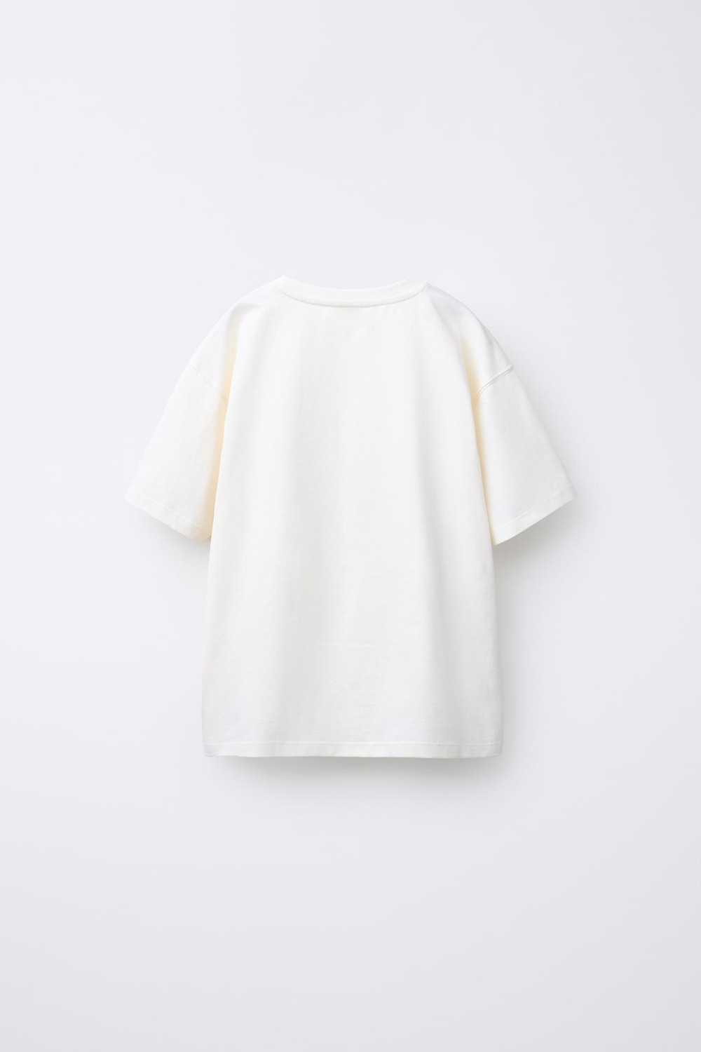 ZARA ФУТБОЛКА С ПРИНТОМ, БЕЛЫЙ