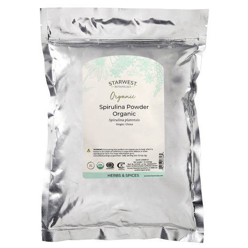 Starwest Botanicals, органический порошок из спирулины, 453,6 г (1 фунт)