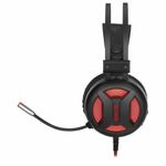Наушники с микрофоном (гарнитура) REDRAGON Minos, проводные, 2 м, полноразмерные с оголовьем, черные с красным, 78368