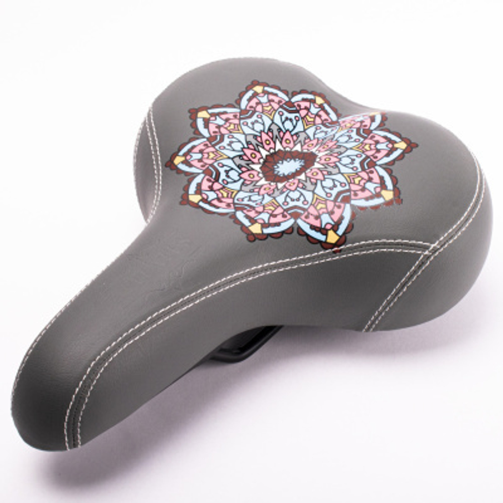 Седло комфортное Afflatus, 250*200мм, с пружинами, серое, Vinca Sport VS 115 Afflatus