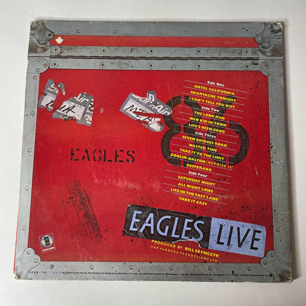 Винтажная виниловая пластинка LP Eagles Live (Canada 1980)