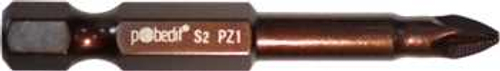 Бита DELUXE, PZ 1х50 мм, S2+Bronze+AntiSlip, Pobedit 2 шт. блистер