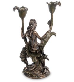 Veronese WS-971 Статуэтка-подсвечник «Девушка с цветами»
