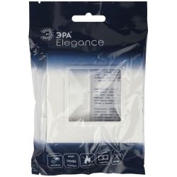 Рамка для розеток и выключателей ЭРА Elegance 14-5011-01 Classic, на 1 пост, белый