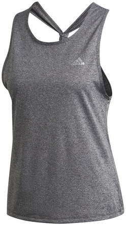Женский топ теннисный Adidas Club Tie Tank - dark grey heather/matte silver