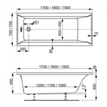Акриловая ванна VAGNERPLAST VERONELA 150x70