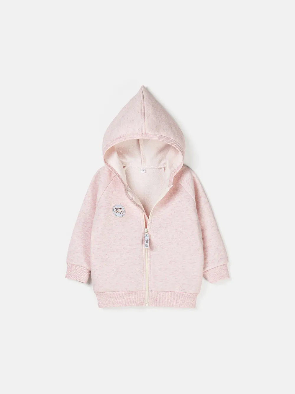 Костюм с толстовкой "Розовый меланж" утепленный 0+