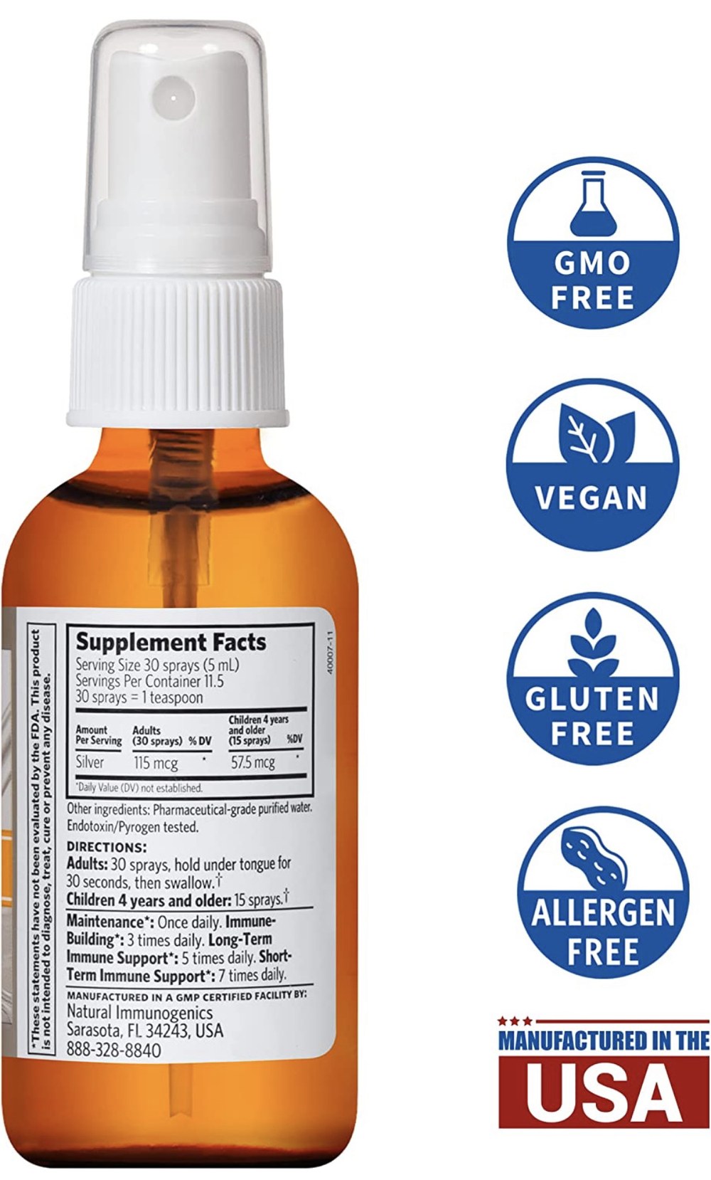 Sovereign Silver, Argentyn 23, Professional Bio-Active Silver Hydrosol, 2 fl oz (59 ml) spray