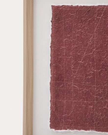 Картина Durkan бордового цвета на переработанной бумаге 30 x 40 см