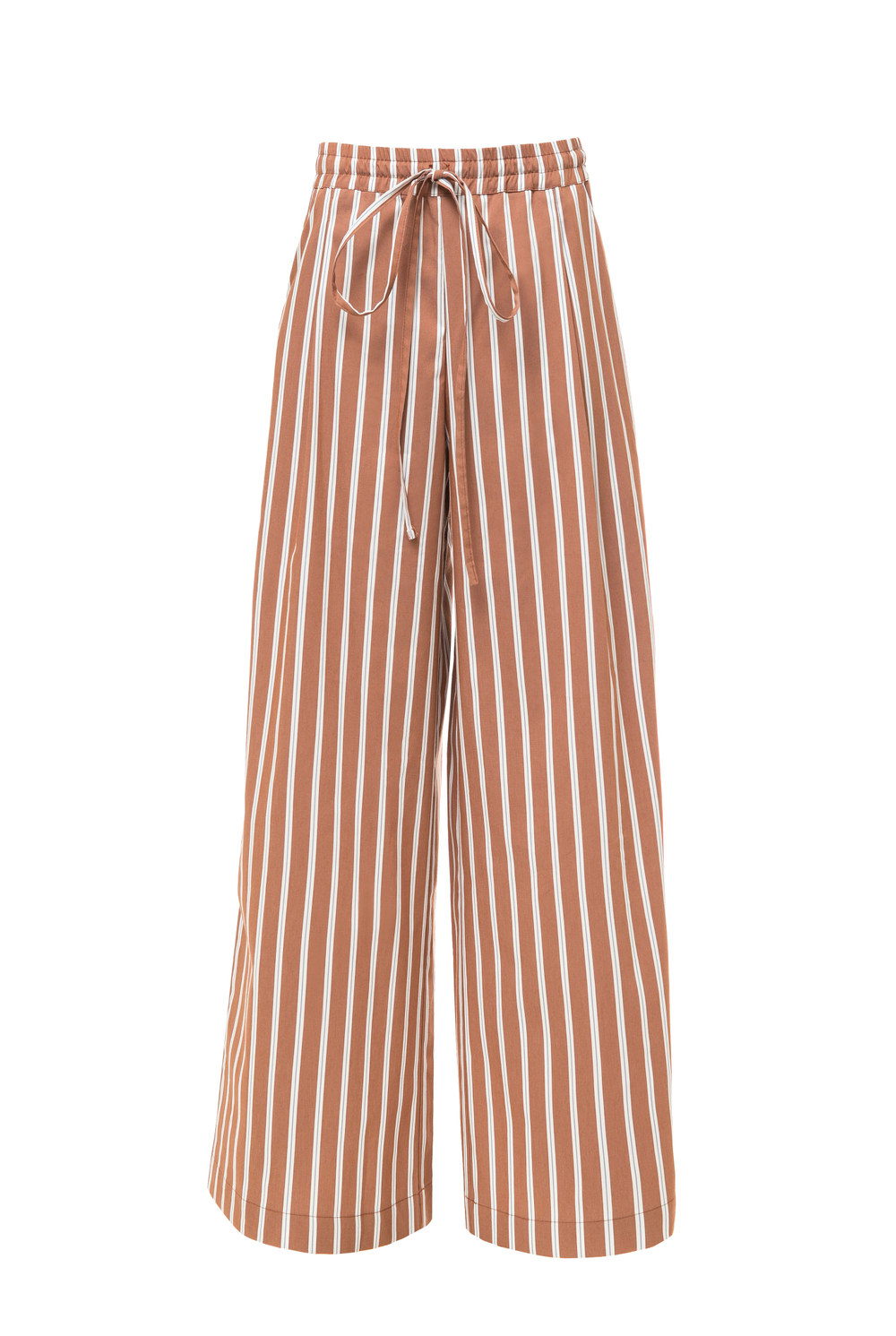 “Relaxed cotton” Брюки в пижамном стиле с кантом.