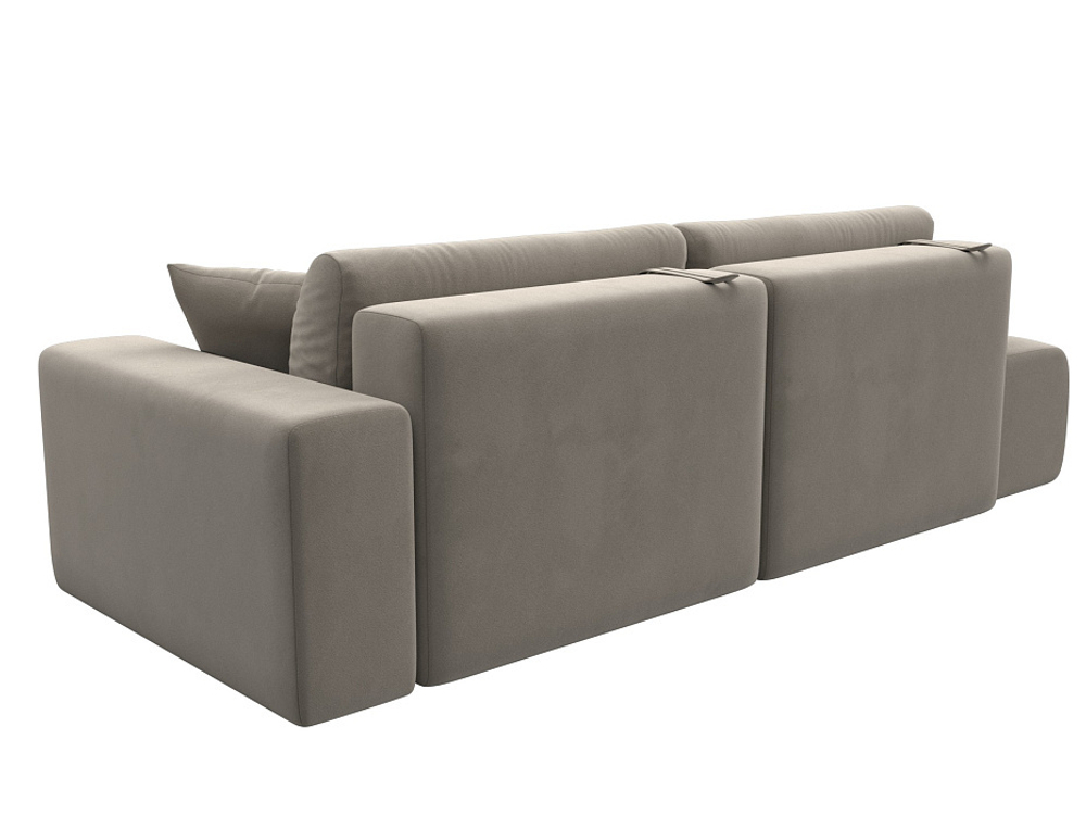 Диван угловой Лига-036 НПБ Модерн правый угол МИКРОВЕЛЬВЕТ Бежевый