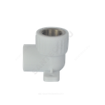 Угольник PP-R комбинированный белый Дн 25х1/2" ВР с креплением VALFEX 10120025