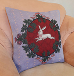 Декоративный гобеленовый чехол для интерьерной подушки Бегущий Заяц 47*47