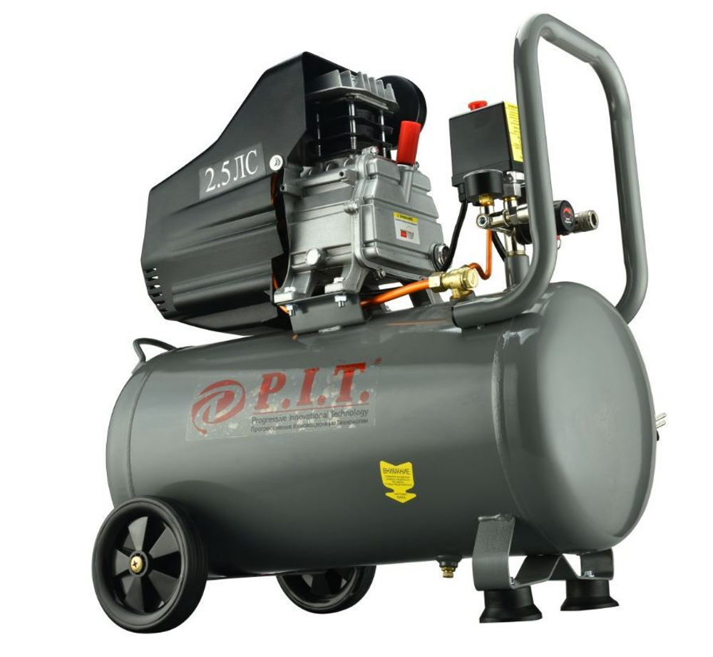 Компрессор PAC50-C   (1,8кВт, 2,5лс, 206 л/мин, 50л, 2 выхода, европереходник, масляный) P.I.T.