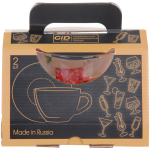 Чайная пара 200мл «Зимняя фантазия» 6 видов, в чемоданчике