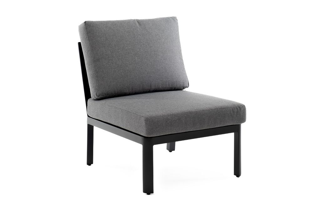 "Париж" модуль диванный алюминиевый центральный, цвет серый