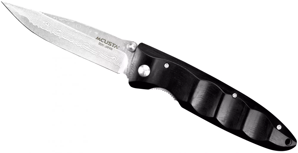 Mcusta - Складной нож Mcusta Classic Wave Black Pakka Damascus / артикул   MC-0017D  / GTIN 4964496601584
