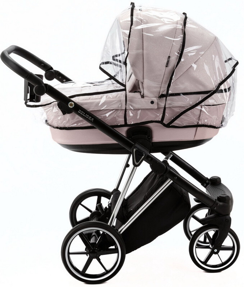 Детская коляска Adamex Belissa Special Edition 2 в 1 B-PS590 (РОЗ С БЛЁСТ ХРОМ.РАМ)