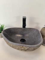 Раковина из речного камня RS-65985 45х34х15 из натурального камня