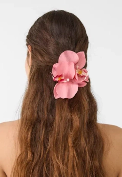 STRADIVARIUS Набор из 2 заколок для волос в виде цветков орхидеи, розовый