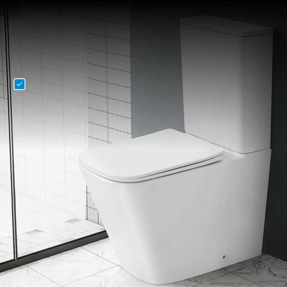 Унитаз ABBER Rechteck AC1210T компакт белый, безободковый, смыв торнадо