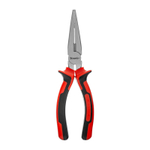 Длинногубцы прямые Nickel, 180 мм, никелированные, двухкомпонентные рукоятки Matrix