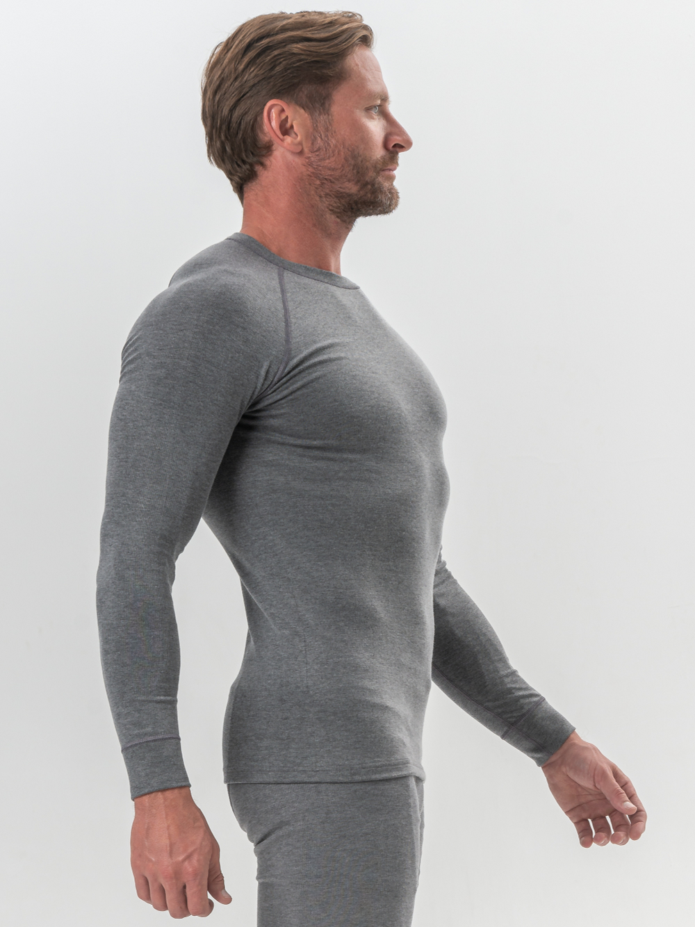 Футболка термо унисекс серый меланж